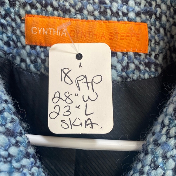 Cynthia Steffe Blue Tweed Skirt Set - Picture 4 of 12